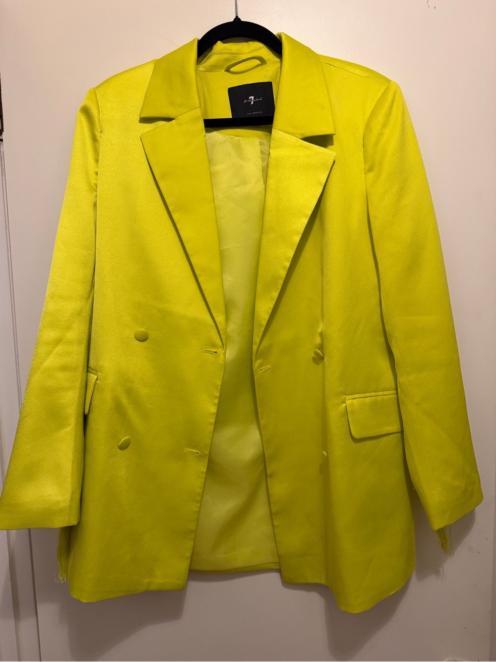 Yellow fringe back 7 for All Mankind Jacket